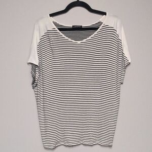 Women's Striped Blouse - Black and White